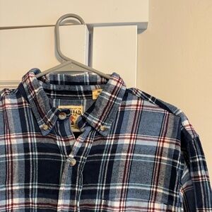 Blue, Red and White Plaid Flannel